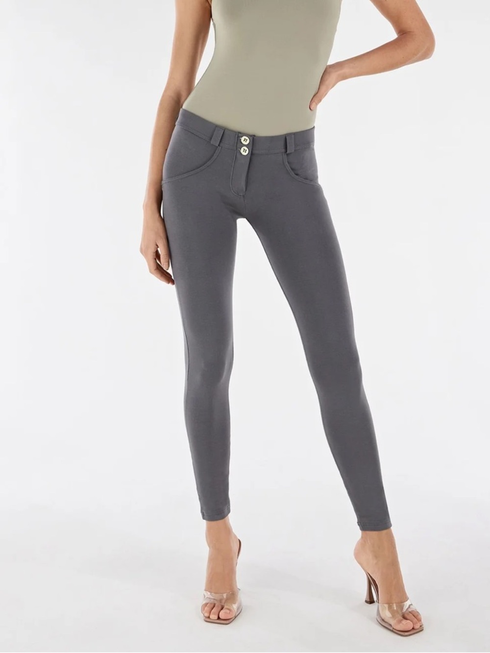 Freddy Gray Activewear Pants with Branded Waist Tag